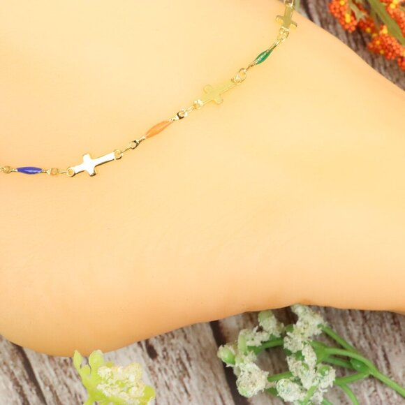 Dainty Anklet for Women – Elegant Everyday Jewelry & Perfect Gift | MLCRC1811 - Picture 2 of 10